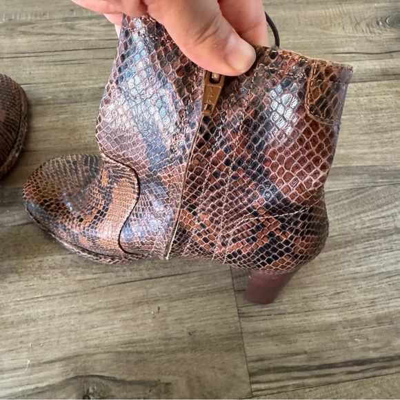 Free People Marietta Snake-Embossed Leather Boot Women's size 37 - Picture 7 of 10